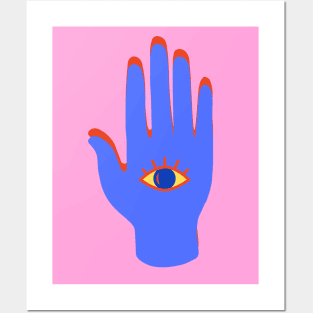 Graphic Hand and Eye Posters and Art